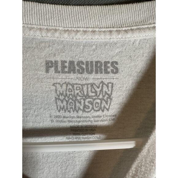 Pleasures Marilyn Manson Shirt Mens Large White Graphic Tee Punk Rock Streetwear - Picture 3 of 5